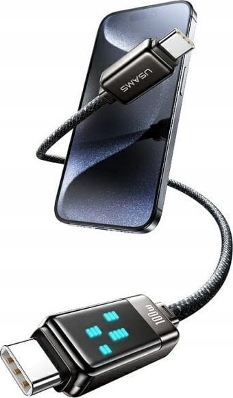 Kabel USB Usams USB-C - USB-C 1.2 m Czarny