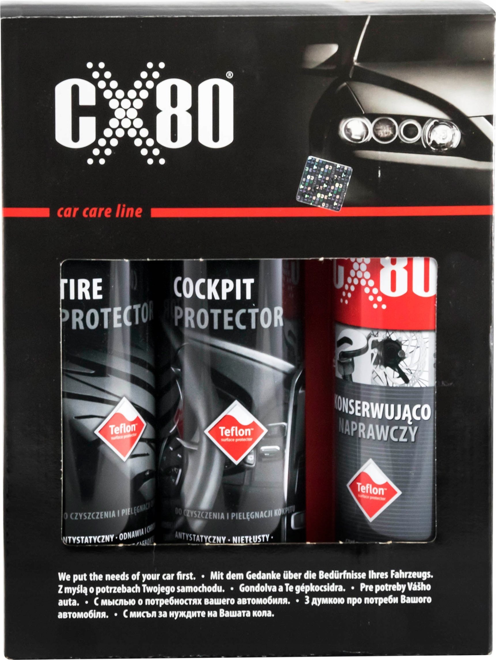 CX80 Zestaw kosmetyków samochodowych z teflonem CX80
