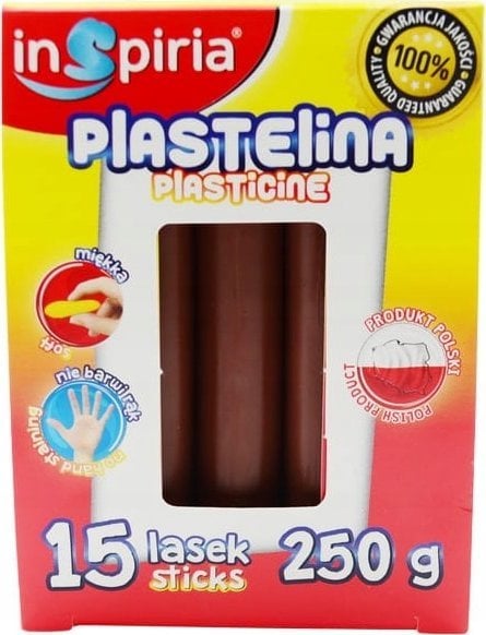 Teka Plastelina br±zowa 15 lasek 250g