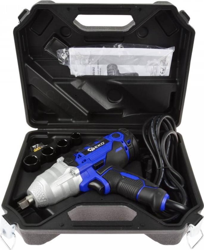 Geko KLUCZ UDAROWY ELEKTRYCZNY 1/2" + NASADKI NEW MODEL (4) G81053 GEKO