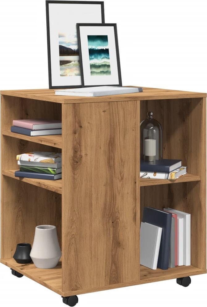 vidaXL vidaXL Szafka na kółkach, dąb artisan, 60x53x72 cm