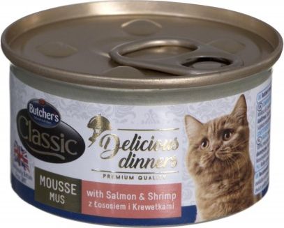 Butcher’s Classic Delicious Dinners z łososiem i krewetkami - puszka 85g