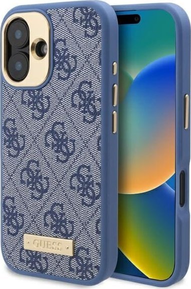 Guess Guess GUHMP16MU4GPRB iPhone 16 Plus 6.7" niebieski/blue hardcase 4G Logo Plate MagSafe