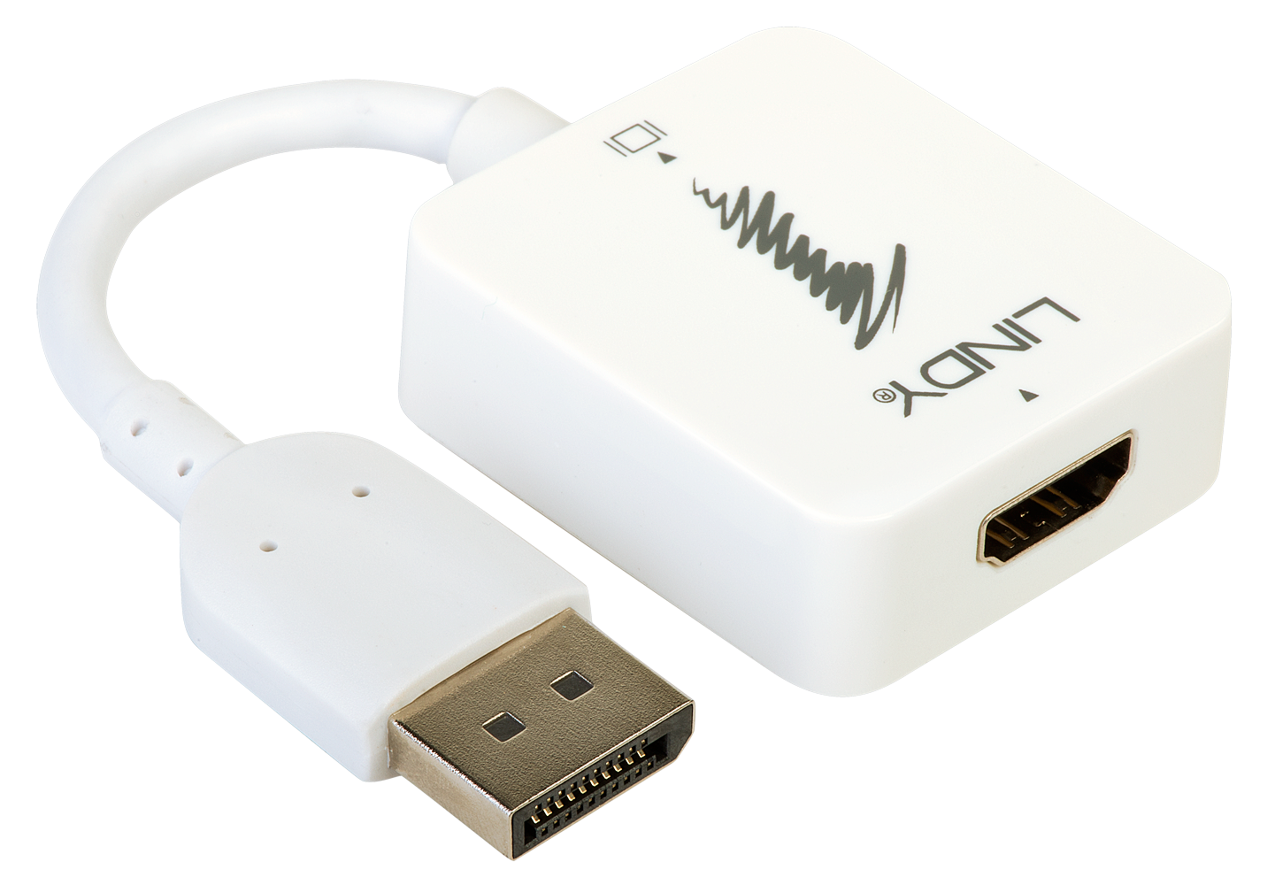 Adapter AV Lindy DisplayPort - HDMI biały (38146)