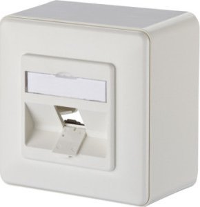 Metz METZ CONNECT Puszka natynkowa Keystone 1 port pusta biała