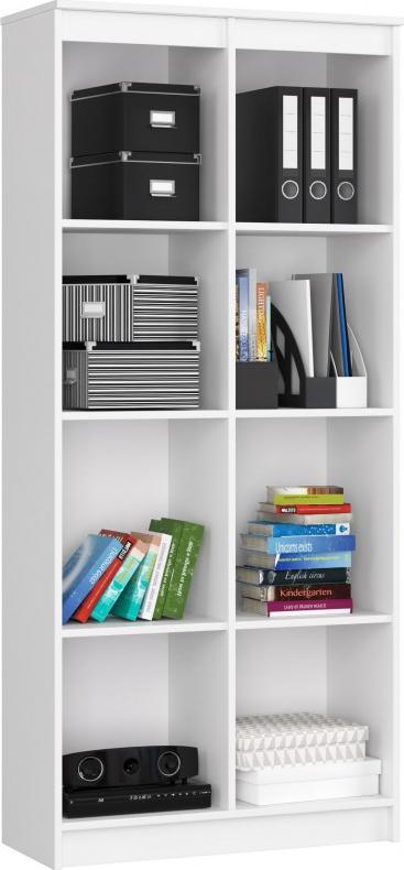 Fabryka Mebli Akord REGAŁ BIUROWY R 80 cm CLP 8 PÓŁEK BIAŁY