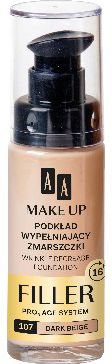 AA Make Up Podkład wypełniający zmarszczki nr 107 Dark Beige 30ml