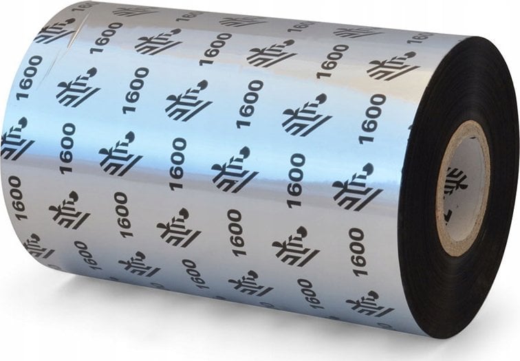 Zebra Wax Ribbon, 110mmx450m,1600; Economy Wax, 25mm core