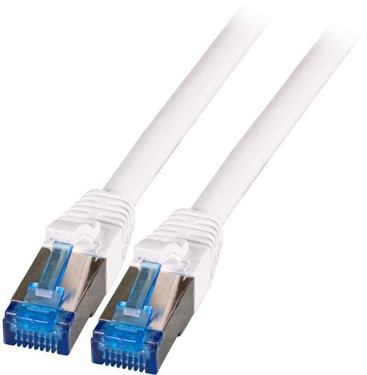 EFB RJ45 Patchkabel S/FTP Cat6A Superflex LSZH WEISS Laenge 30m 10Gbit 500MhZ 100 Prozent Kupfer mit Cat 7 Rohkabel