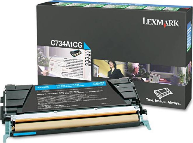 Toner Lexmark C734A1CG Cyan Oryginał (0C734A1CG)