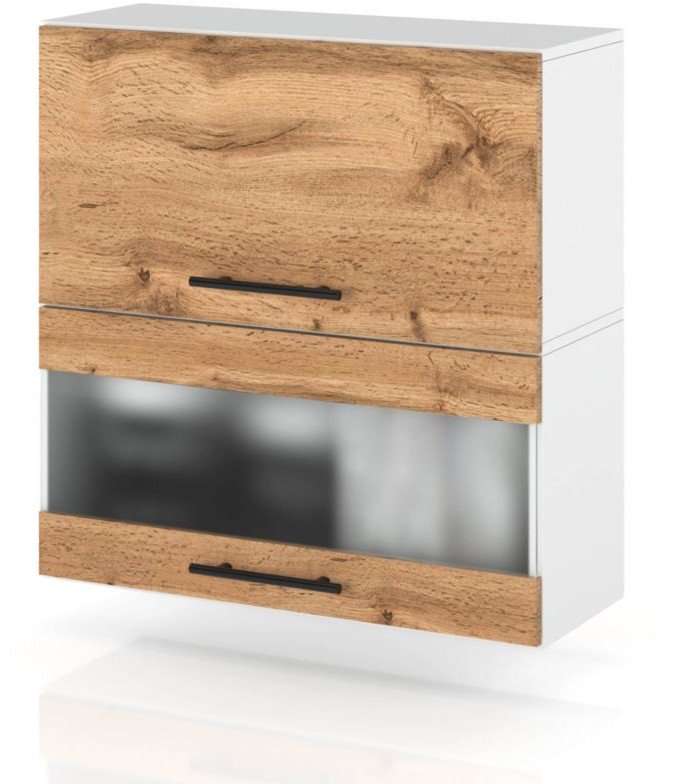 szafka kuchenna wisząca witryna drewniana klapowa 60cm spremium dąb wotan