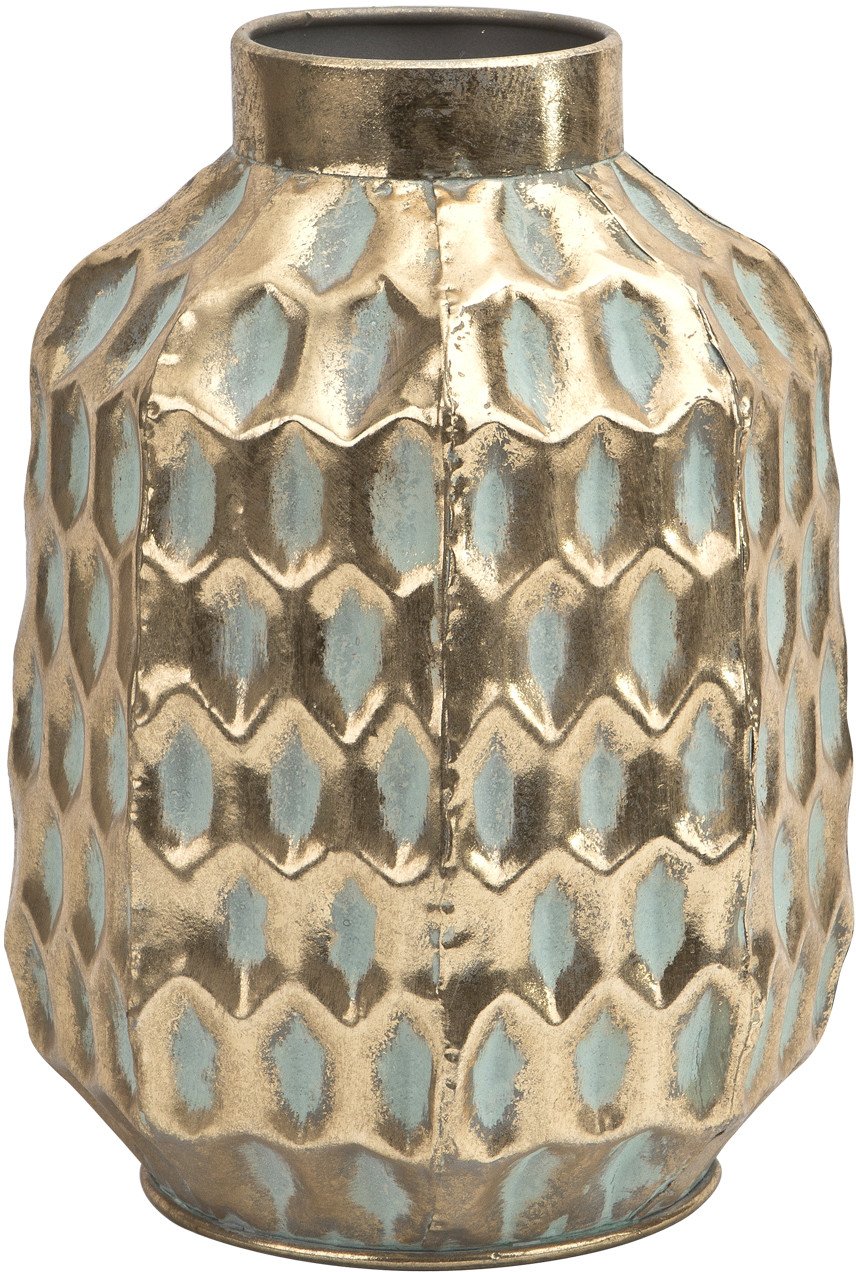 Wazon metalowy 32 cm złoty