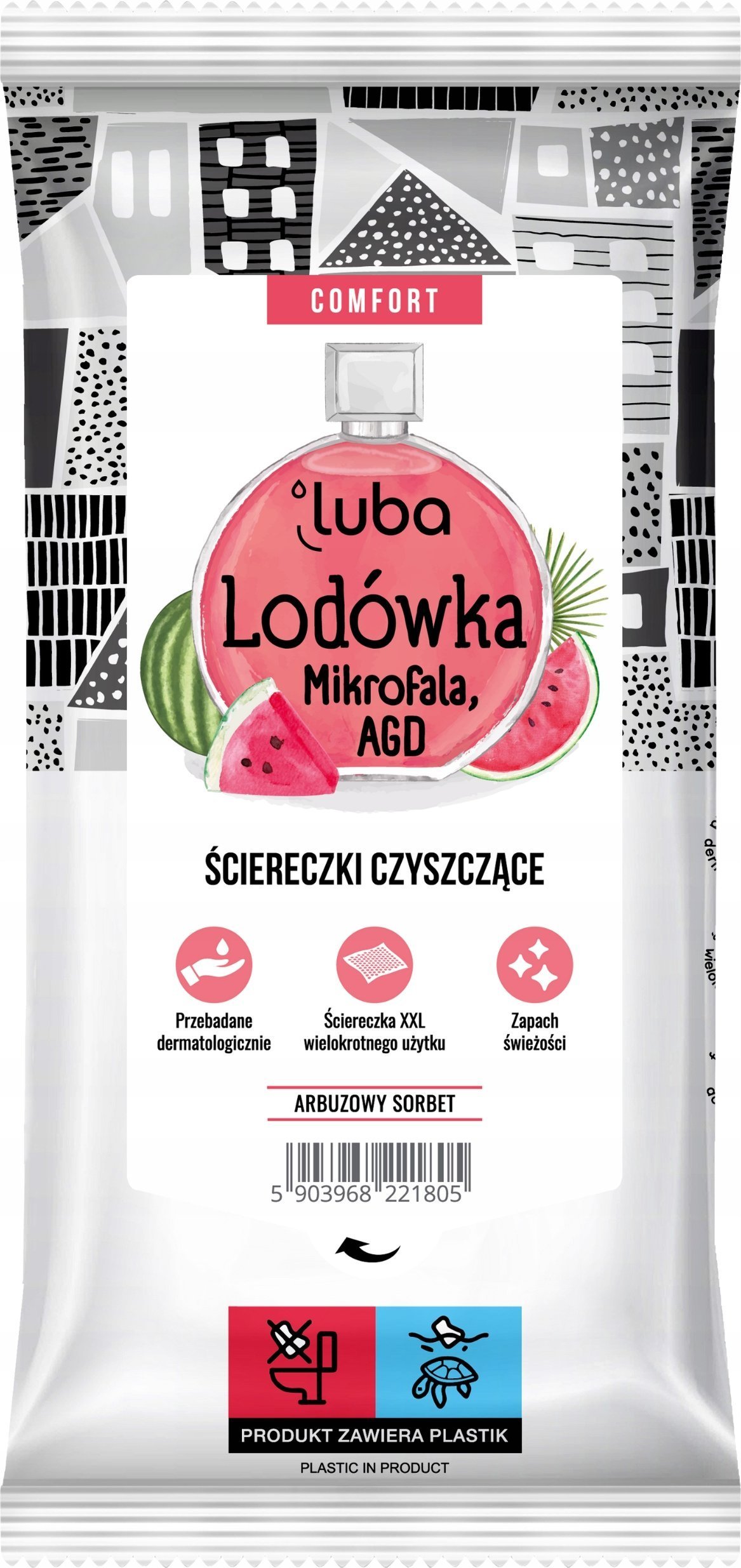 LUBA_Comfort ściereczki czyszczące do lodówki Arbuz 32szt