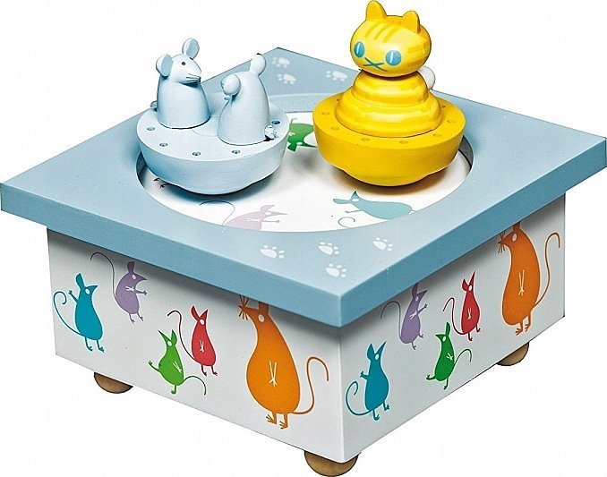 Trousselier Trousselier Music Box Dancing Cat & Mouse