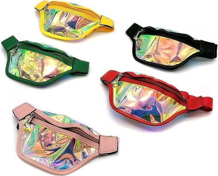 Saszetka nerka hologramowa 27x13cm MIX