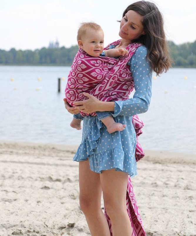 Yaro Slings Chusta tkana Yaro Sling - La Vita Duo Fuchsia White Tencel Seacell 6 (4.6 m.)