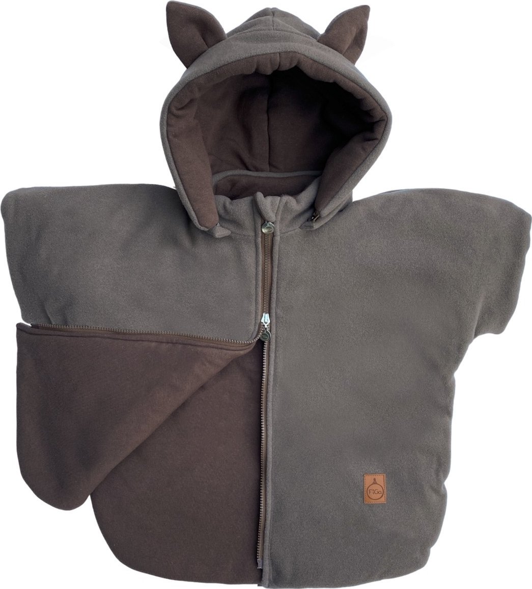 FiGa Ponczo samochodowe FiGa MERINO Wełna Brąz ROYAL S (Wiek 0-4 lat)