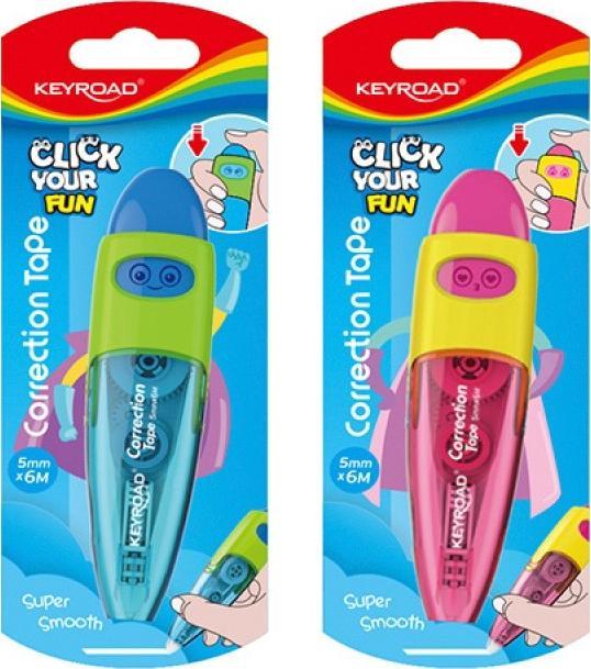 Keyroad Korektor w taśmie KEYROAD, pióro, 5mm x 6m, blister