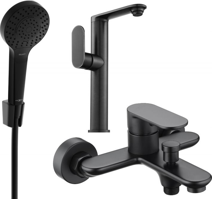 Mexen Mexen Milo R05 zestaw wannowy, czarny - 713153R05-70