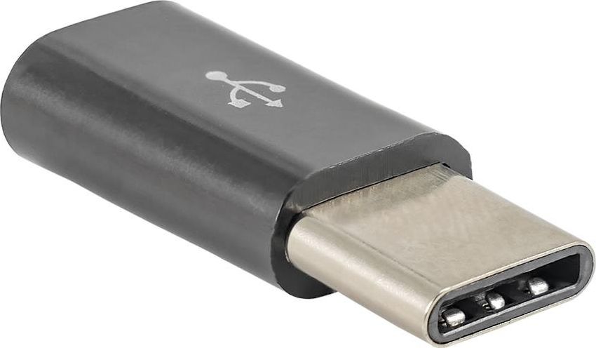 Adapter USB Akyga USB-C - microUSB Czarny (AK-AD-46)