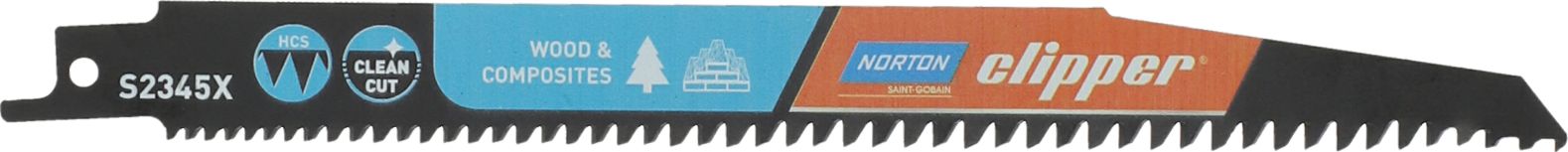 Norton Clipper Brzeszczot S2345X 200mm/2szt. miękkie drewno