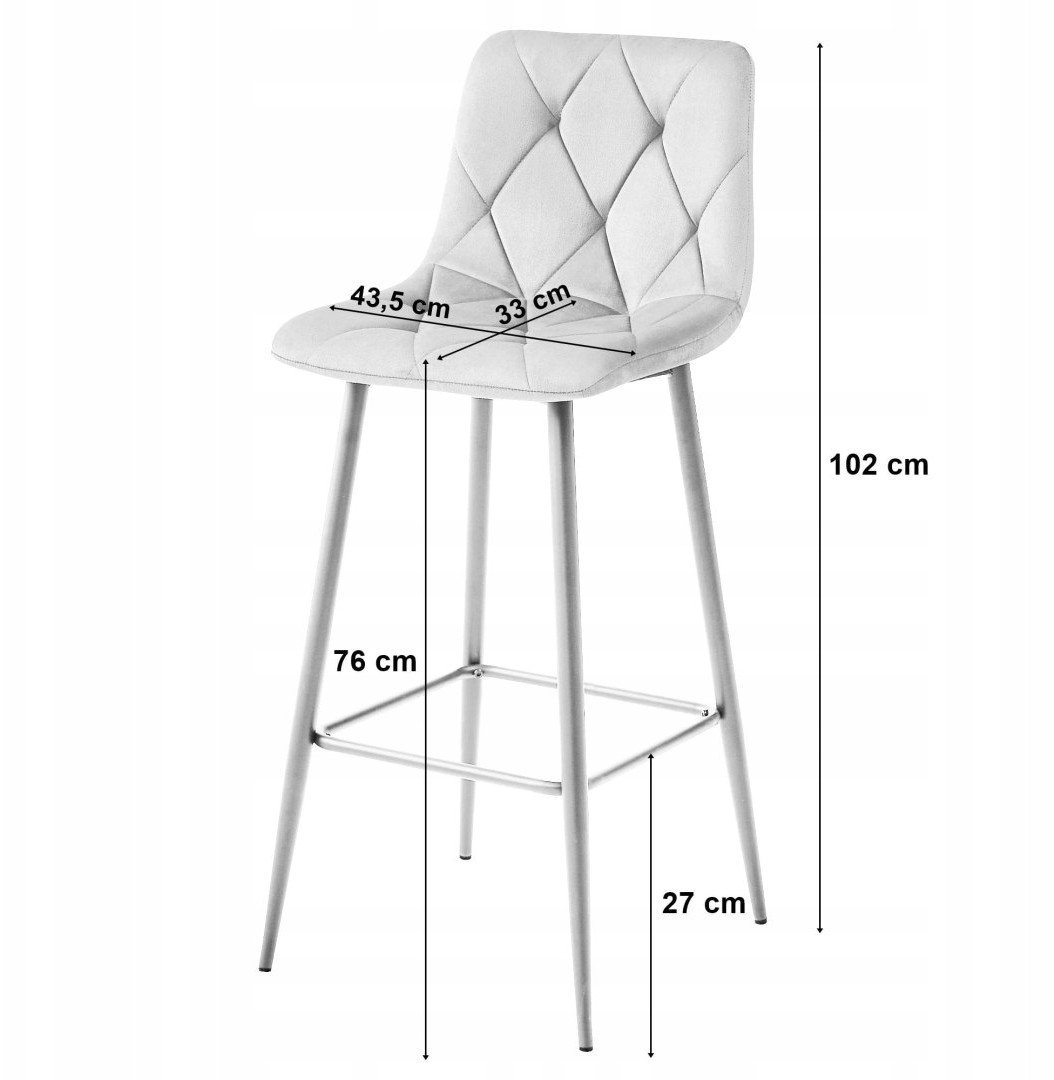 Hoker NADO - aksamit beż / nogi ZŁOTE x 1