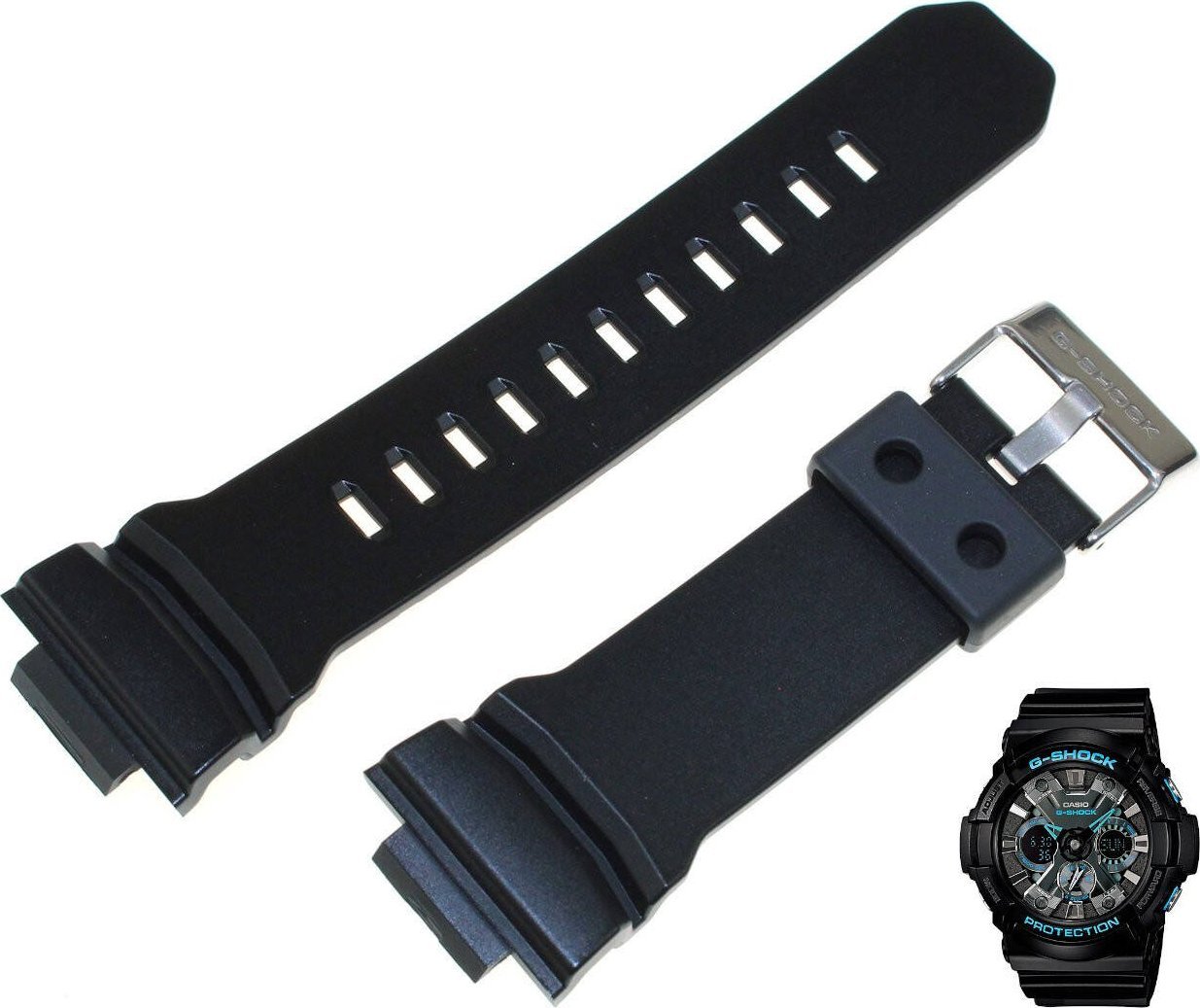 Casio Pasek do zegarka Casio G-Shock GA-201BA czarny 10471085