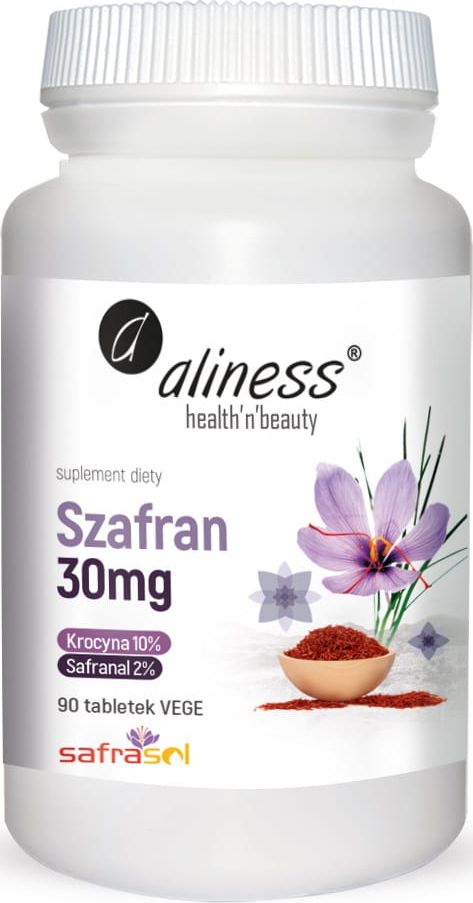 Aliness ALINESS Szafran Safrasol 2%/10% 30mg 90 Tabletek wegetariańskich