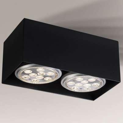 Lampa sufitowa Shilo Natynkowa LAMPA sufitowa YATOMI 1211 Shilo prostokątna OPRAWA regulowana SPOT czarny