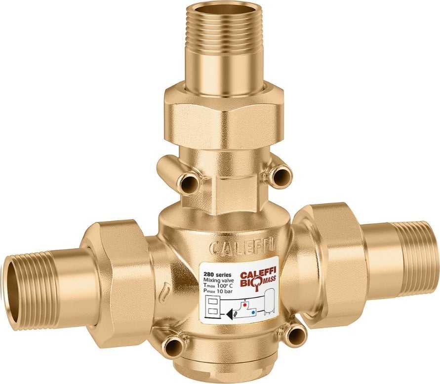 Termostatyczny zawór zabezpieczajacy przed zbyt niską temperaturą powrotu DN25 1GZ, nastawa 55°C