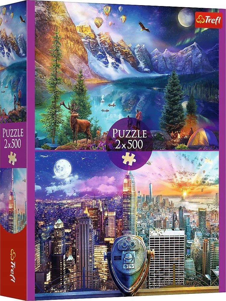 Trefl Puzzle Wycieczka po Ameryce 2x500 elementów