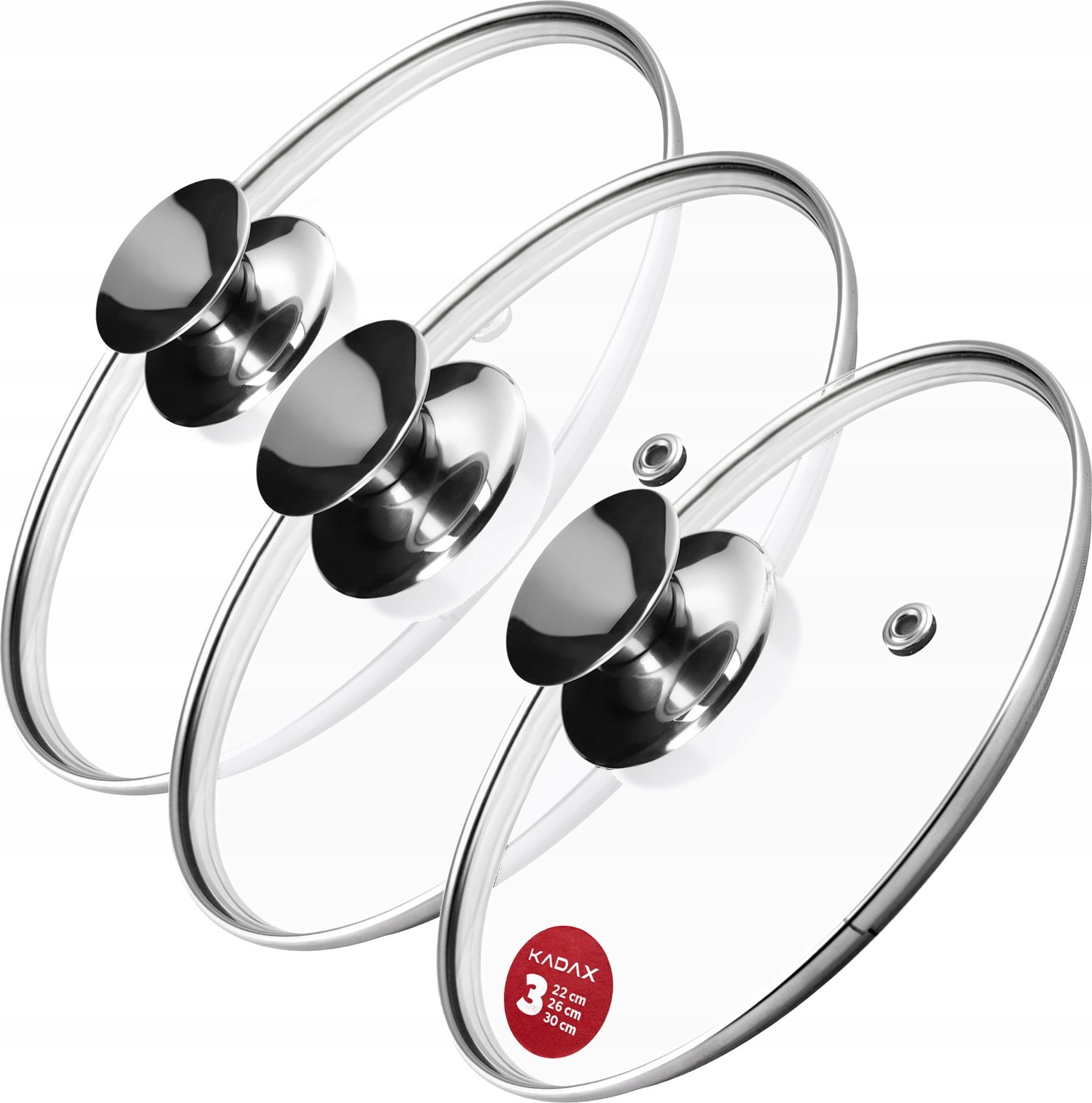 Kadax KADAX Pokrywka Szklana Pokrywa Zestaw 22/26/30cm