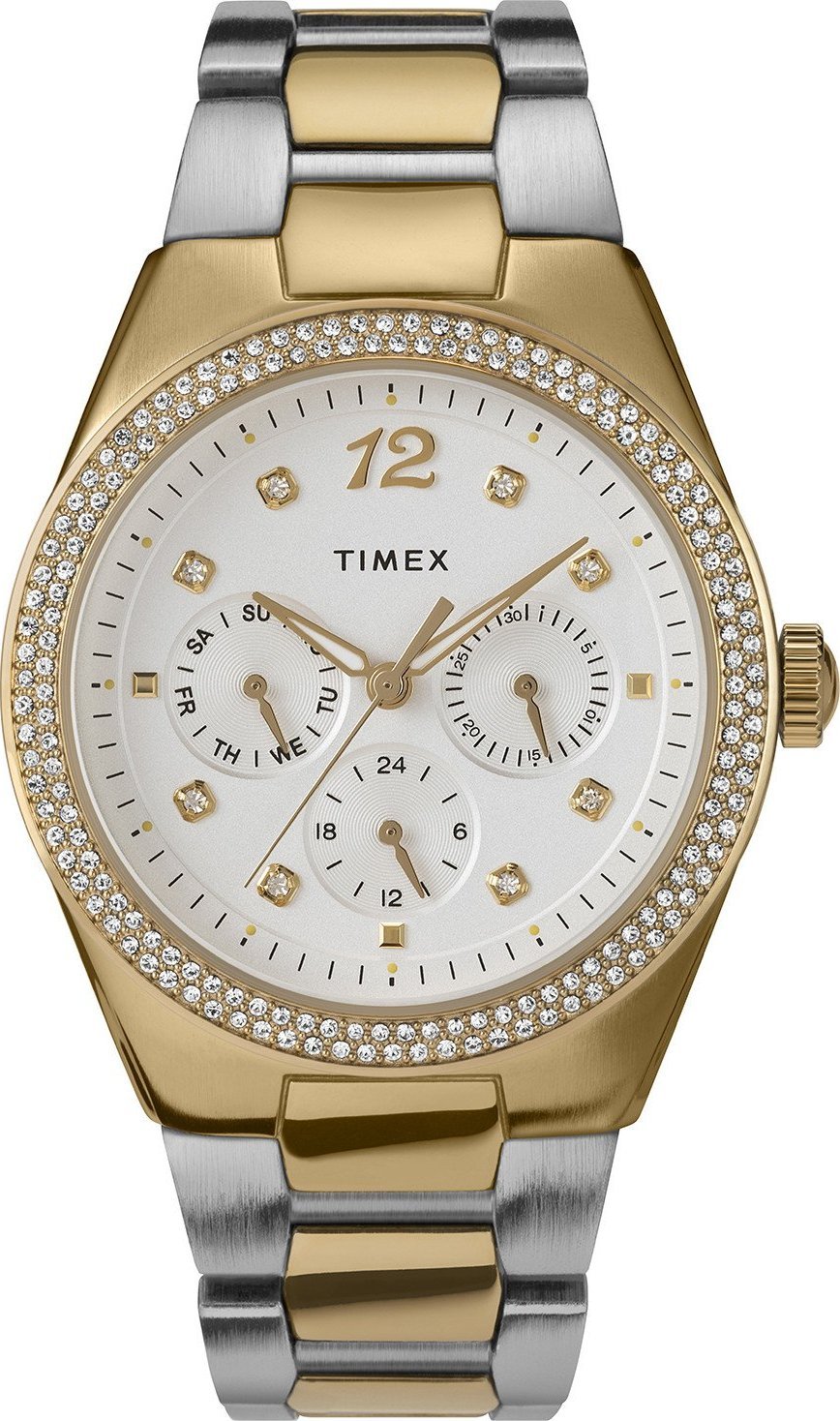 Zegarek Timex Zegarek damski Timex TW2V80300 CYRKONIE srebrny