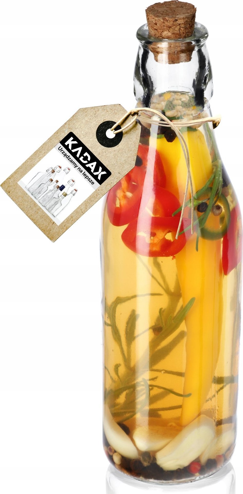 Kadax Szklana Butelka Z Korkiem Na Nalewki Oliwę 225ml