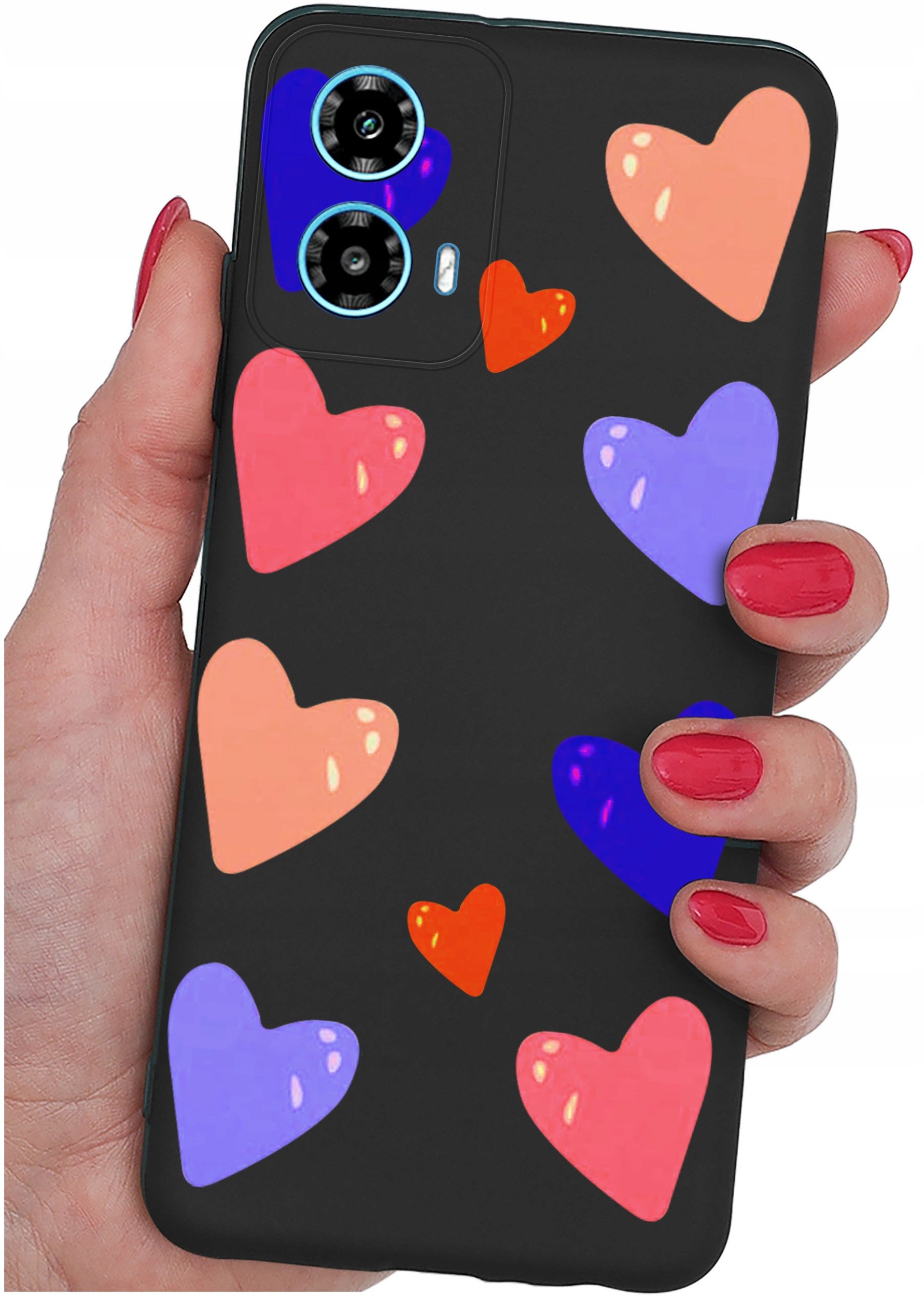 ETUI do Motorola Moto G34 5G WZORY |SILIKONOWE MATT CASE + SZKŁO 9H