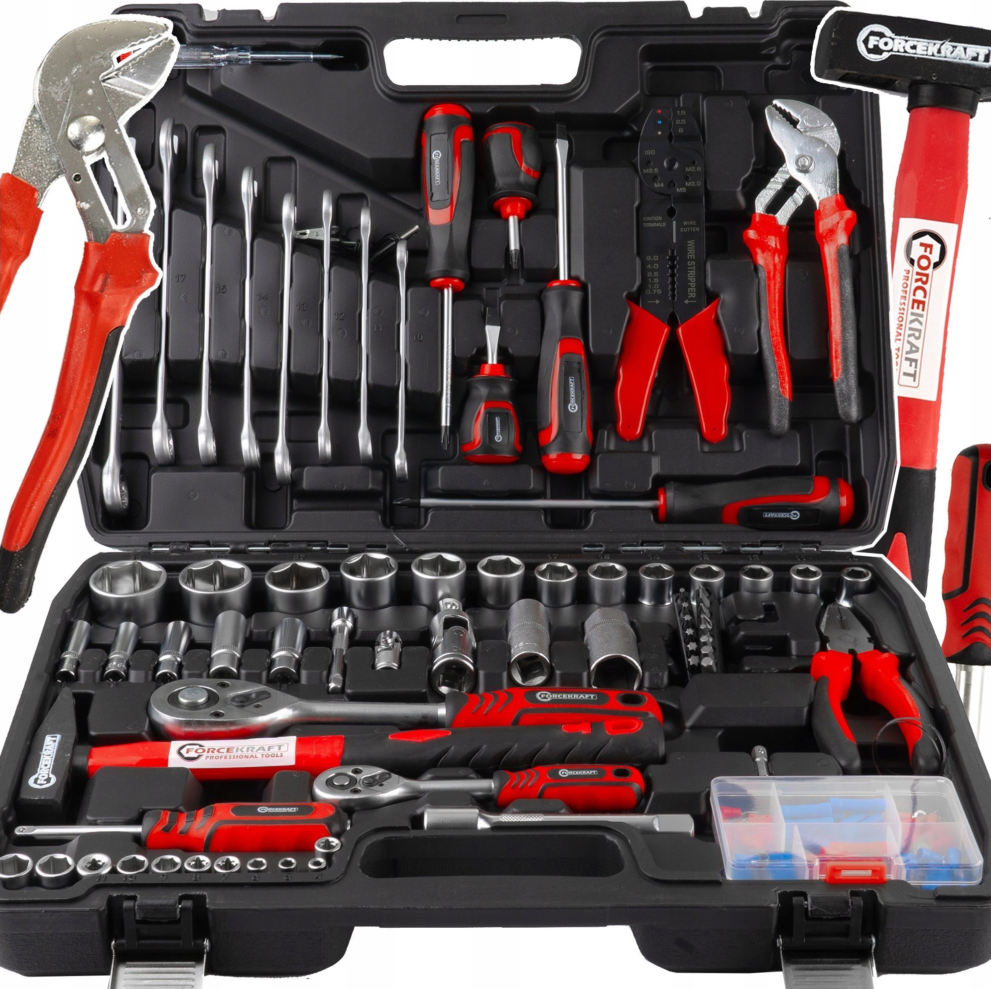 Zestaw narzędzi Forcekraft Zestaw narzędzi 99el. 1/4", 1/2" (6-kątnych)