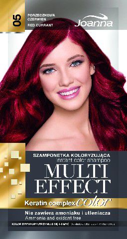 Joanna Multi Effect Color Keratin Complex Szamponetka 05 Porzeczkowa Czerwień 35 g