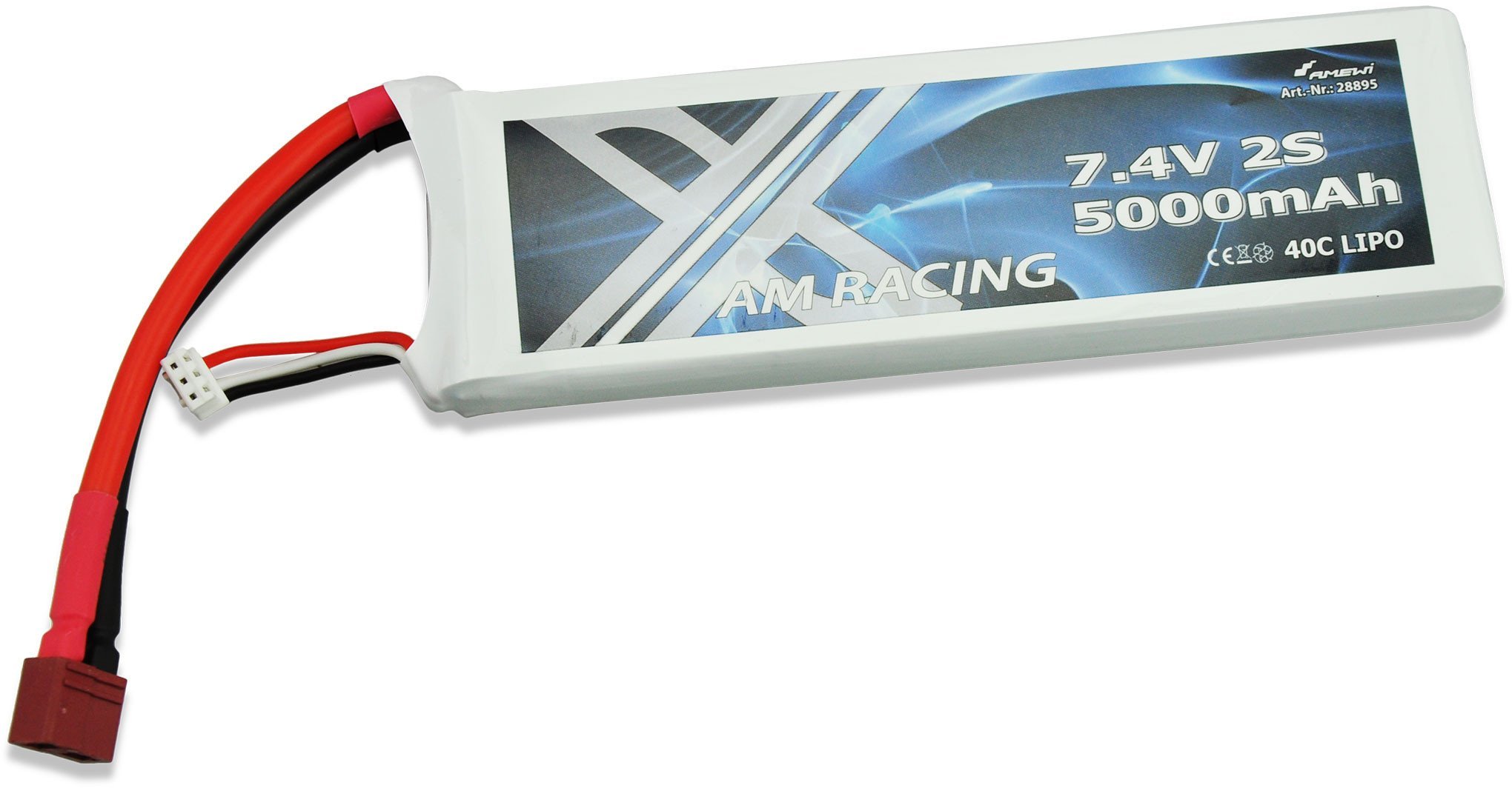 Amewi Zubehör LiPo Akku 2S 7,4V 5000mAh 40C Softcase DEANS