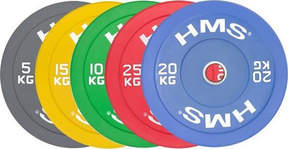 HMS Zestaw talerzy olimpijskich gumowanych CBR HMS waga 150 kg