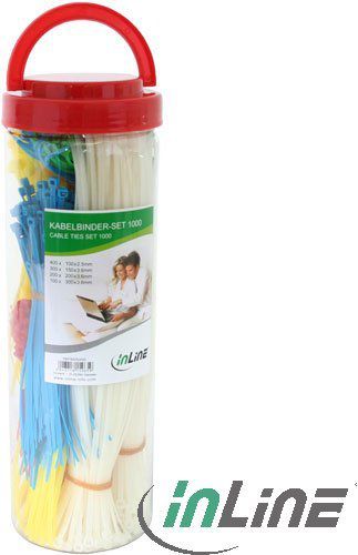 Organizer InLine Opaska zaciskowa Różne kolory 1000 sztuk (59978A)