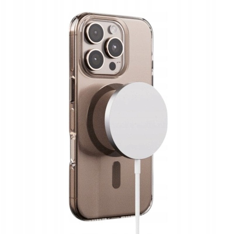 Etui Crong Clear MAG Pro Magsafe - iPhone 15 czarne