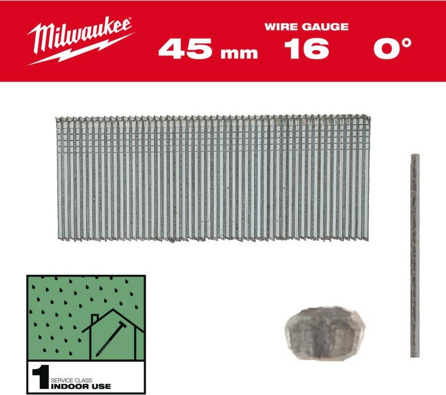 Milwaukee MILWAUKEE SZTYFTY 16G/45mm/0° DO M18 FN16GS /2500szt.