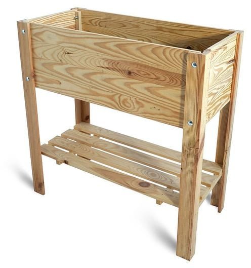 Donica Ogrodowa Na Nóżkach Kwietnik Drewniany Na Taras Półka 80cm Sosna