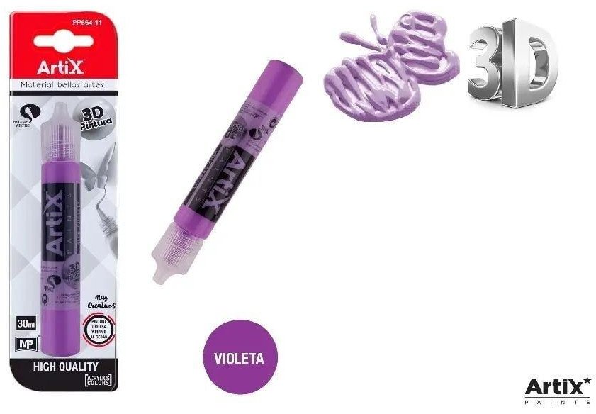 Farba strukturalna 3D fioletowy 30ml