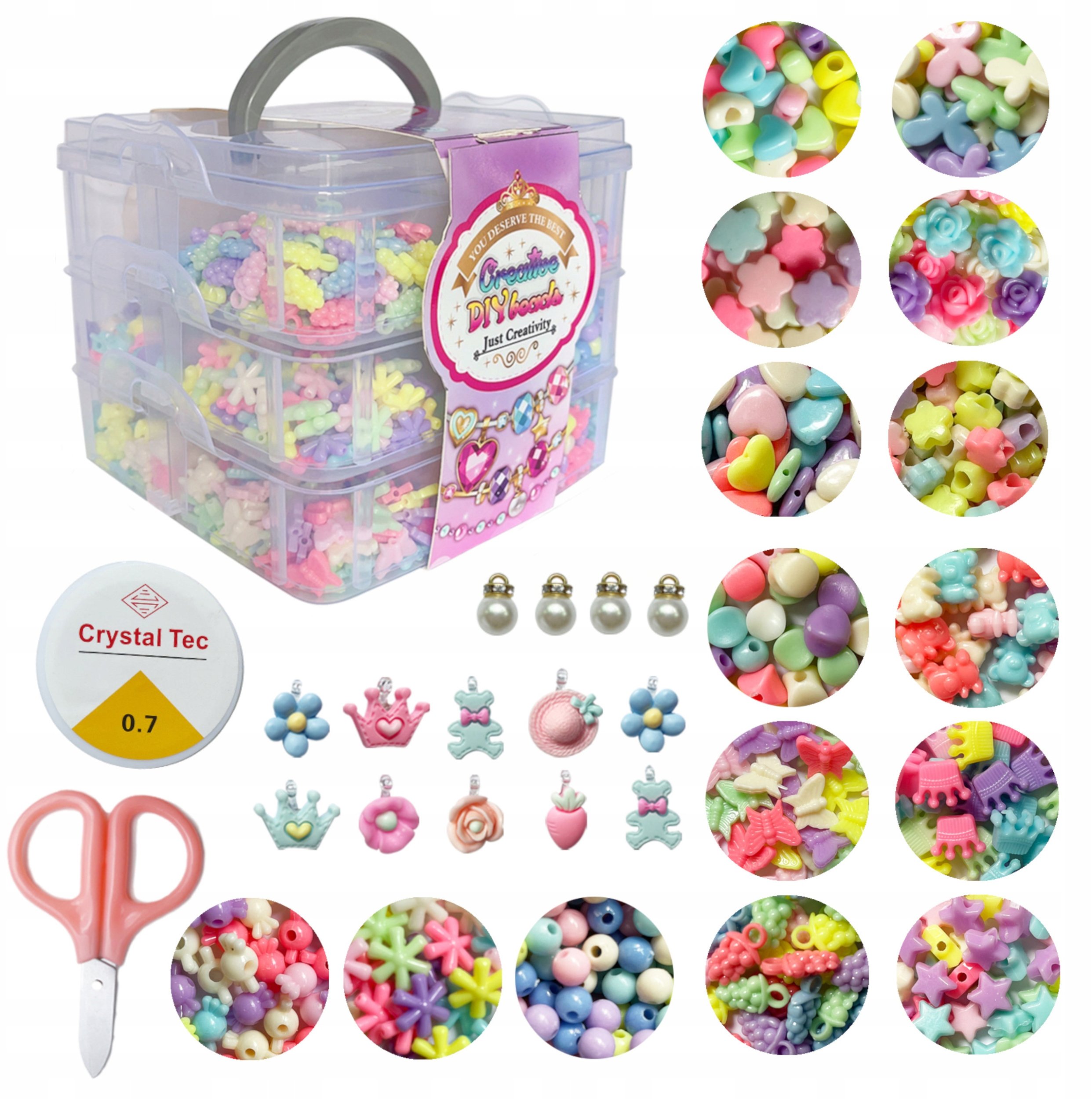Kreatywny zestaw koralików do tworzenia biżuterii koraliki N114-1
