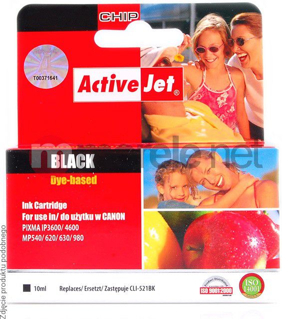 Tusz Activejet AC-521BR tusz czarny do drukarki Canon (zamiennik CLI-521Bk)