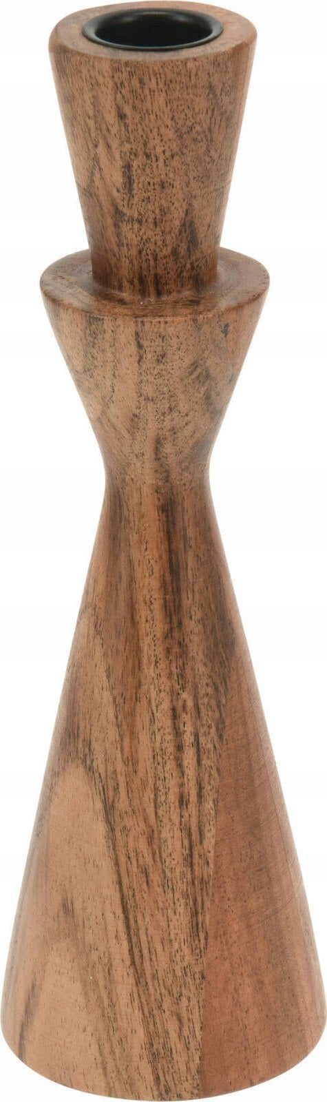 Home Styling Collection Drewniany świecznik, akacja, 22 cm