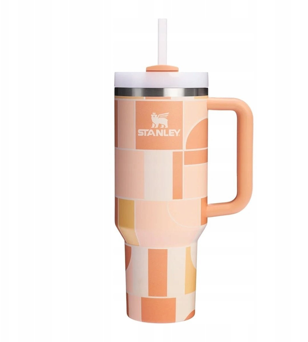 Kubek Termiczny Stanley Quencher H2.O FlowState 1.18L Apricot Court Geo