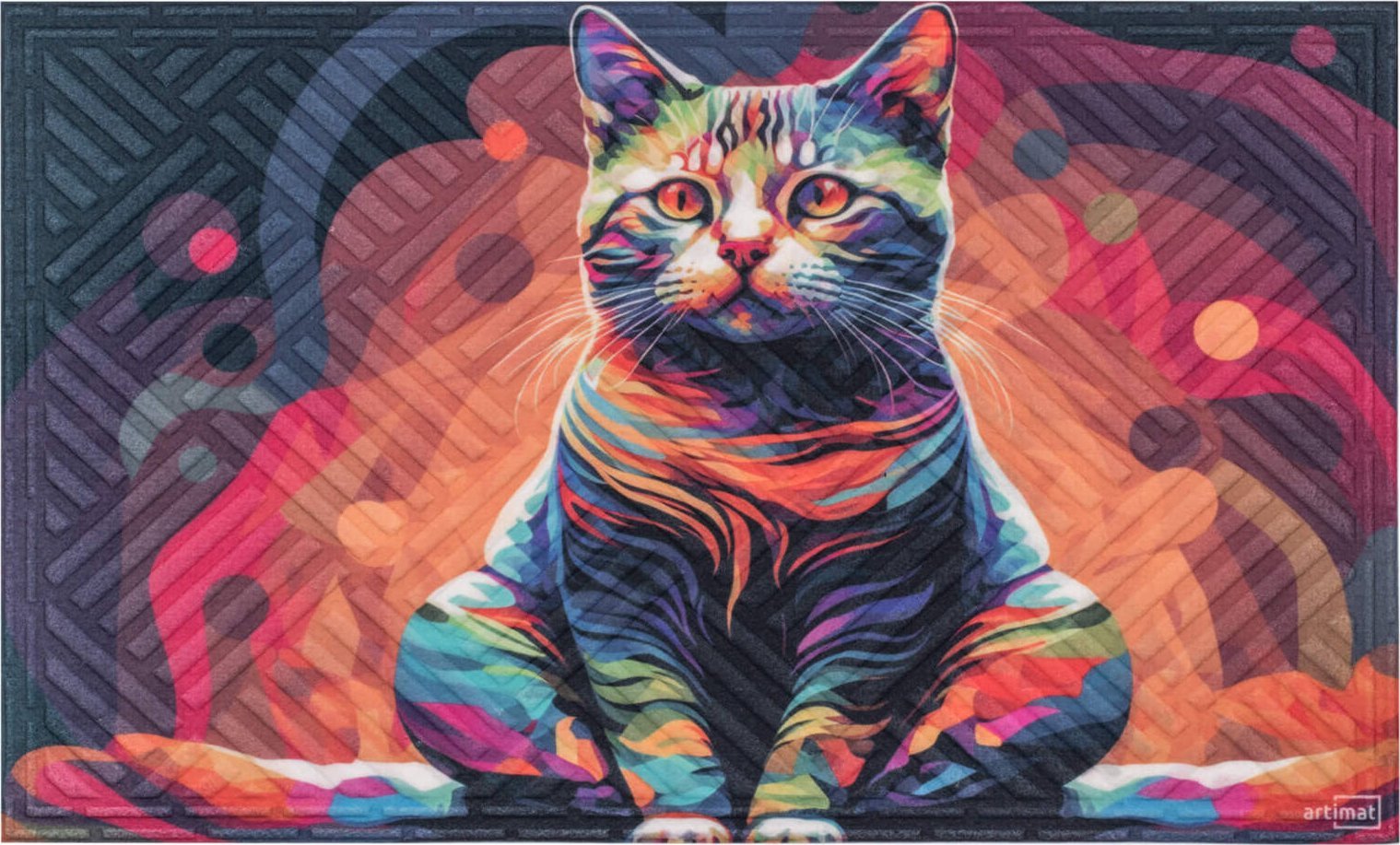 Direct Home and Garden Wycieraczka materiałowa kot 45*75 cm