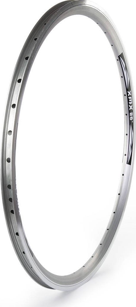 XMX Obręcz stożek 26" XMX 36-otworów srebrna CNC anodyzowana Uniwersalny